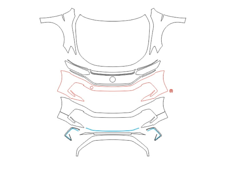 Formatki PPF do karoserii Volkswagen Passat (2024) China – zestaw