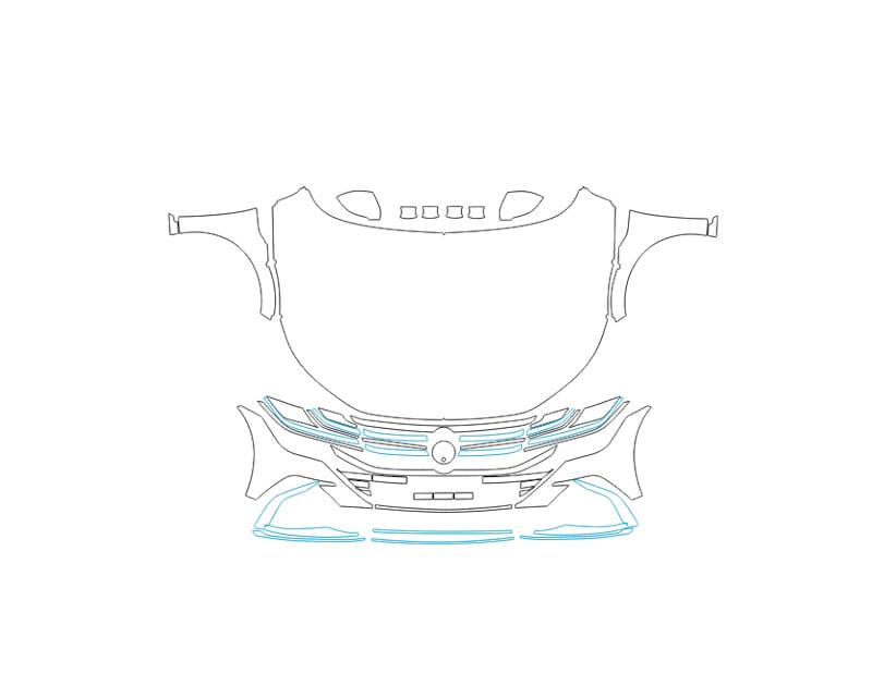 Formatki PPF do karoserii Volkswagen Passat CC (2020) Shooting brake (china) – zestaw