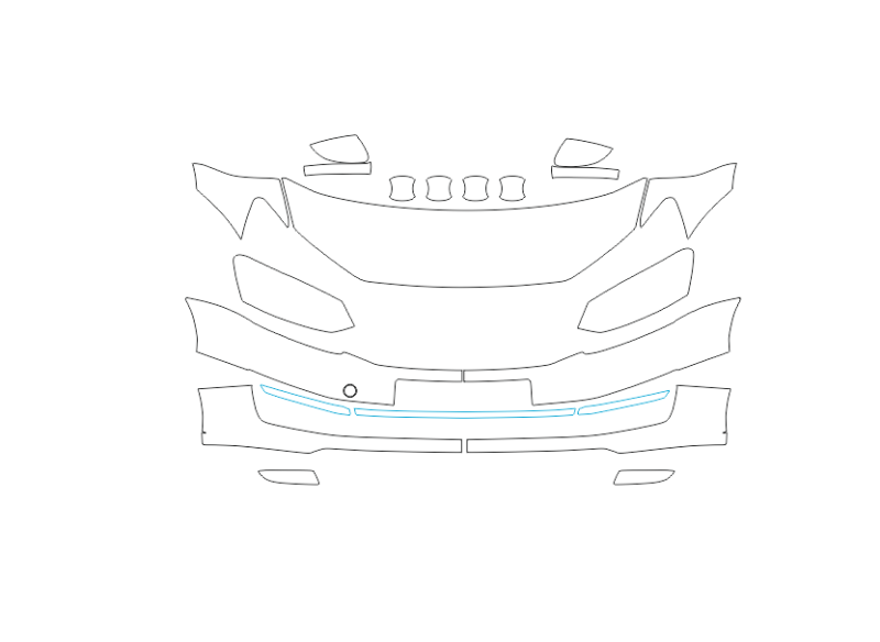 Formatki PPF do karoserii Volkswagen Polo (2016) – zestaw
