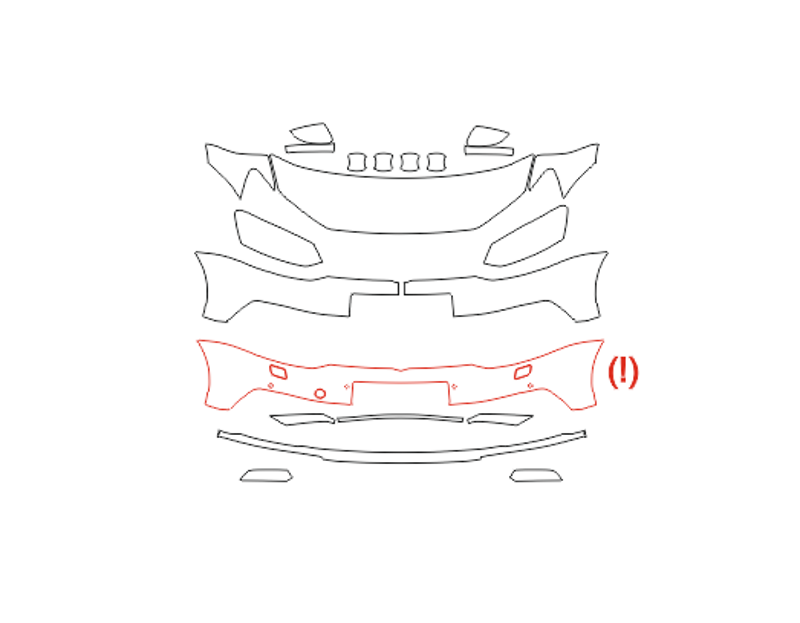 Formatki PPF do karoserii Volkswagen Polo (2016) GTI – zestaw