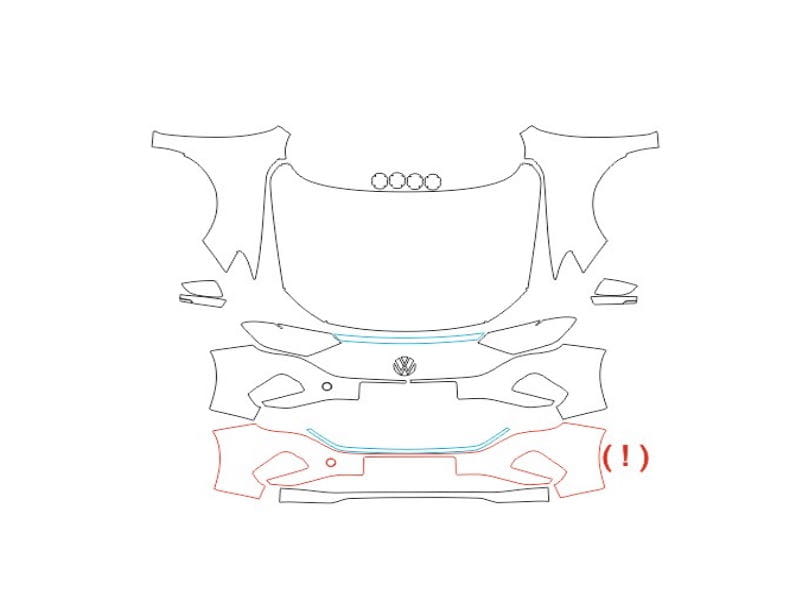 Formatki PPF do karoserii Volkswagen Polo (2020) – zestaw