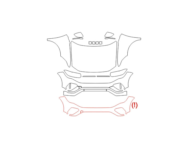 Formatki PPF do karoserii Volkswagen T-Cross (2023) R-Line – zestaw