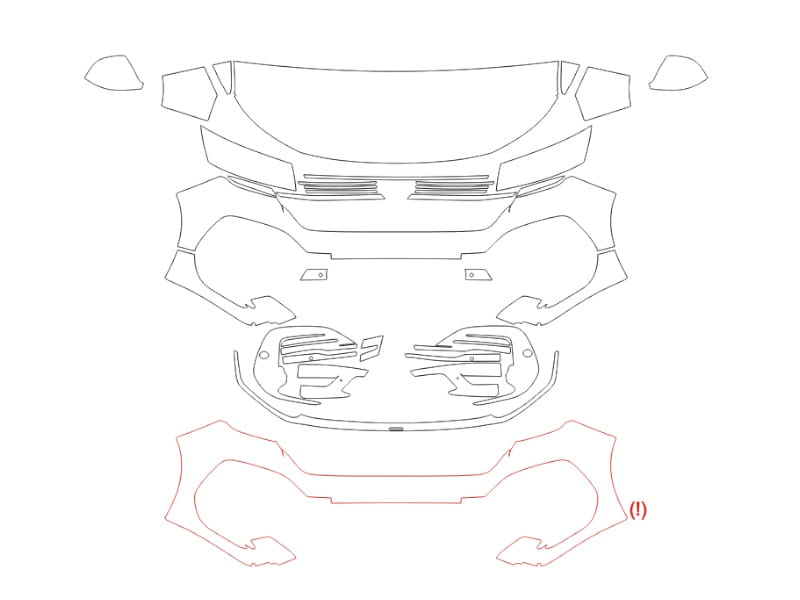 Formatki PPF do karoserii Volkswagen T6 (2023) LV-R Styling Kit – zestaw