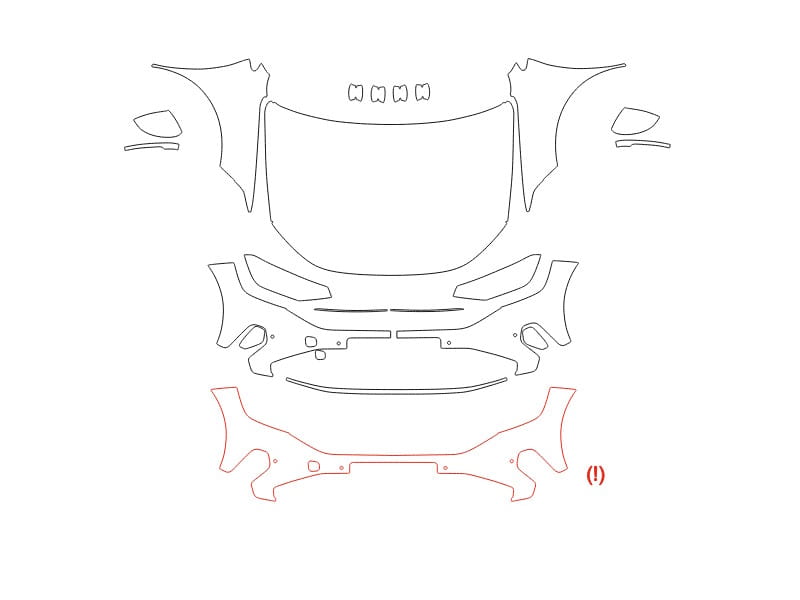 Formatki PPF do karoserii Volkswagen Taigo (2021) – zestaw