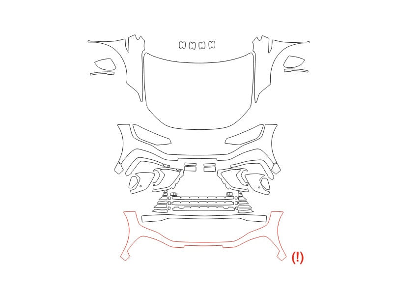 Formatki PPF do karoserii Volkswagen Taigo (2021) R-Line – zestaw