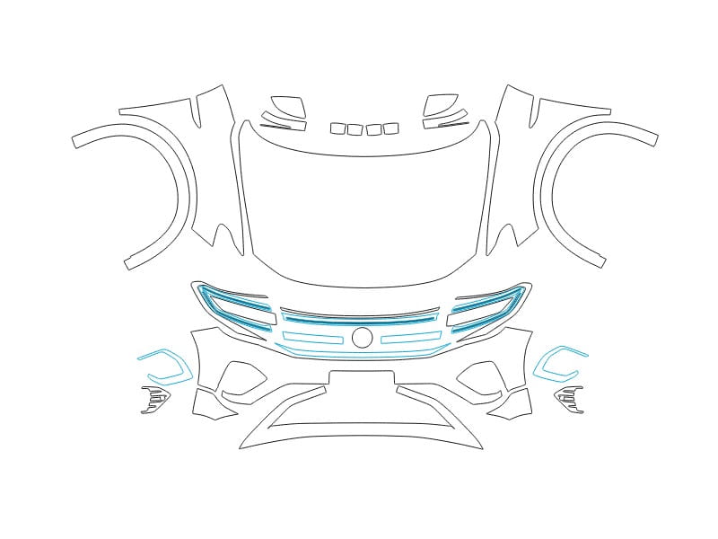 Formatki PPF do karoserii Volkswagen Talagon (2021) – zestaw