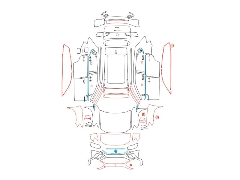 Formatki PPF do karoserii Volkswagen Taos (2021) – zestaw