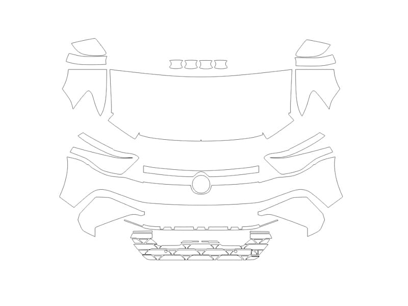 Formatki PPF do karoserii Volkswagen Taos (2025) – zestaw
