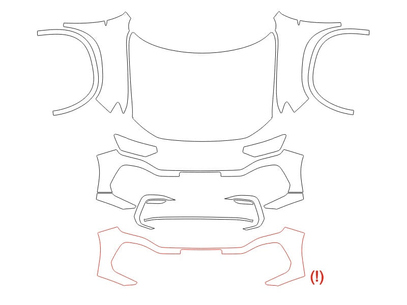 Formatki PPF do karoserii Volkswagen Tayron (2021) X R-Line – zestaw