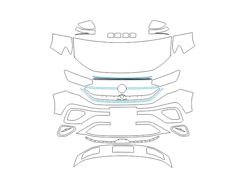 Formatki PPF do karoserii Volkswagen Tayron (2022) – zestaw