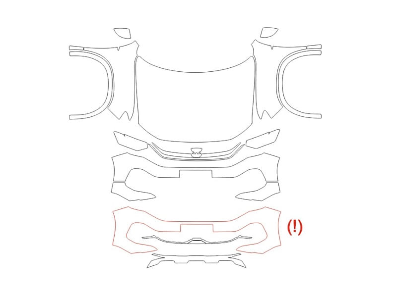 Formatki PPF do karoserii Volkswagen Tayron (2023) X – zestaw