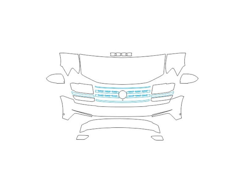 Formatki PPF do karoserii Volkswagen Teramont (2018) – zestaw