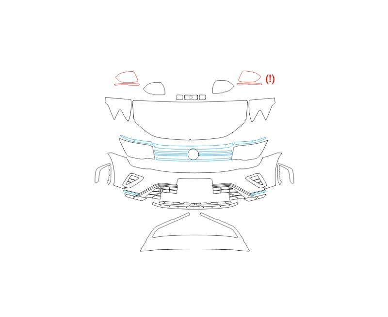Formatki PPF do karoserii Volkswagen Teramont (2021) china – zestaw