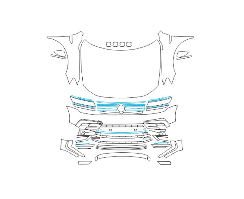 Formatki PPF do karoserii Volkswagen Tiguan (2017) R-Line – zestaw