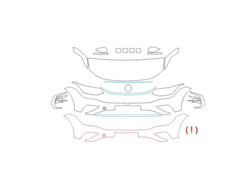 Formatki PPF do karoserii Volkswagen Tiguan (2020) – zestaw