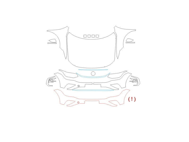 Formatki PPF do karoserii Volkswagen Tiguan (2020) – zestaw