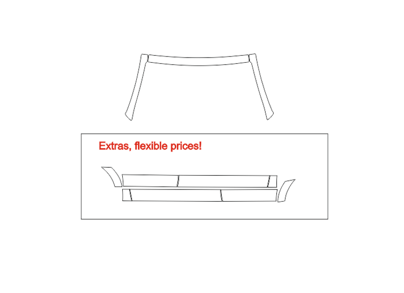 Formatki PPF do karoserii Volkswagen Touareg (2014) R-Line – zestaw