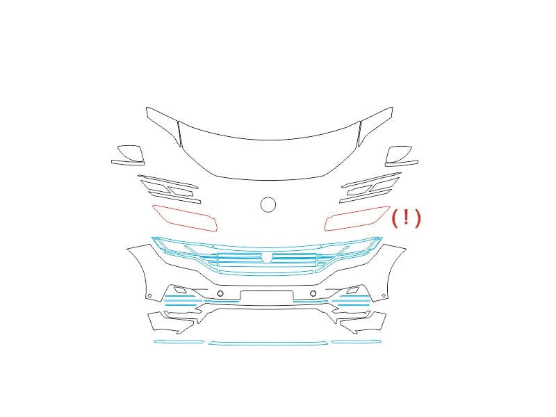 Formatki PPF do karoserii Volkswagen Touareg (2018) – zestaw