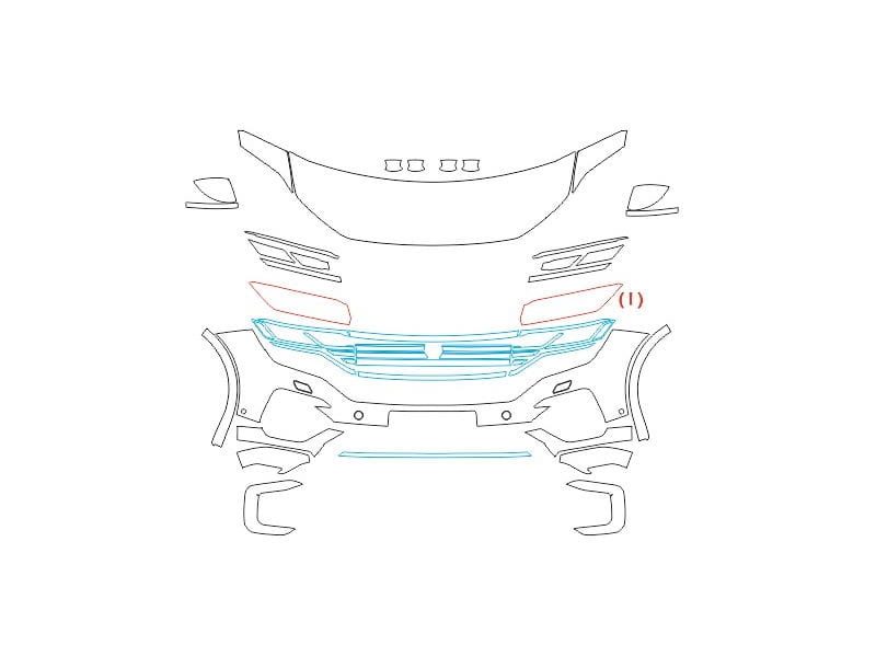 Formatki PPF do karoserii Volkswagen Touareg (2018) R-Line – zestaw