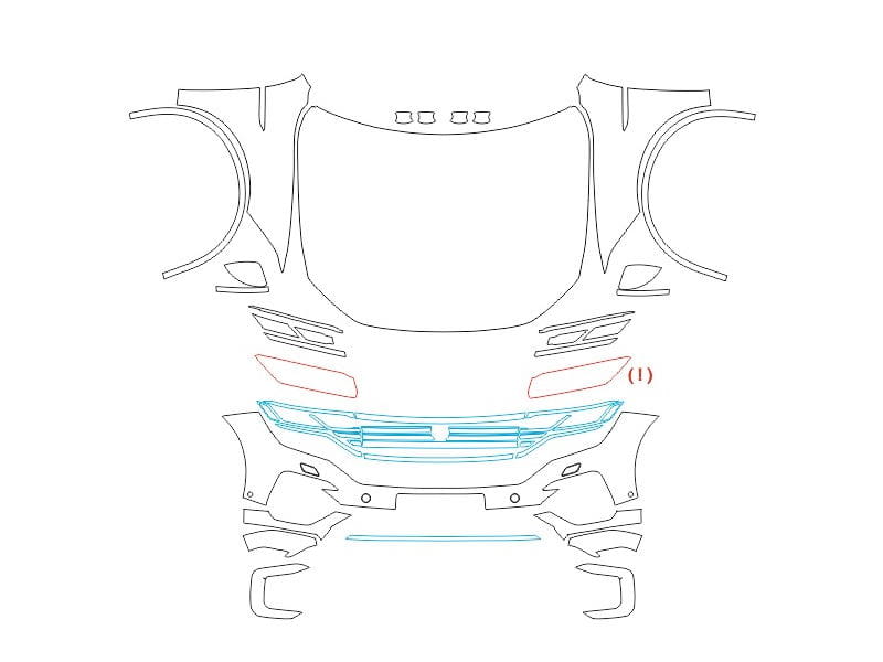 Formatki PPF do karoserii Volkswagen Touareg (2018) R-Line – zestaw