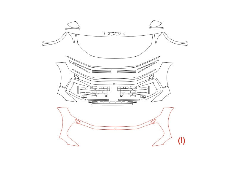 Formatki PPF do karoserii Volkswagen Touareg (2023) R – zestaw