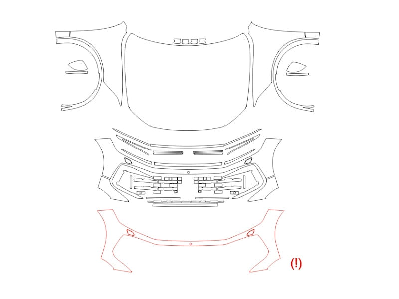 Formatki PPF do karoserii Volkswagen Touareg (2023) R – zestaw