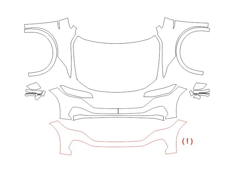 Formatki PPF do karoserii Volkswagen Viloran (2020) – zestaw