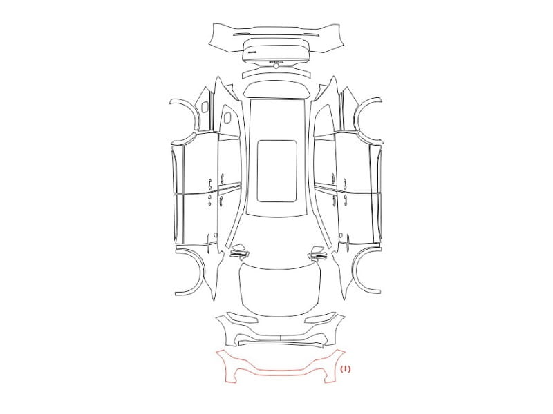 Formatki PPF do karoserii Volkswagen Viloran (2020) – zestaw