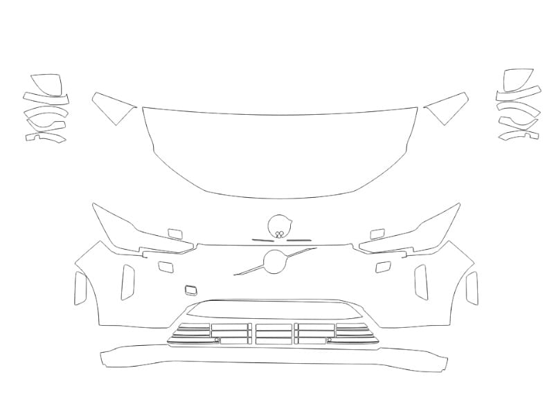 Formatki PPF do karoserii Volvo EX90 (2025) – zestaw