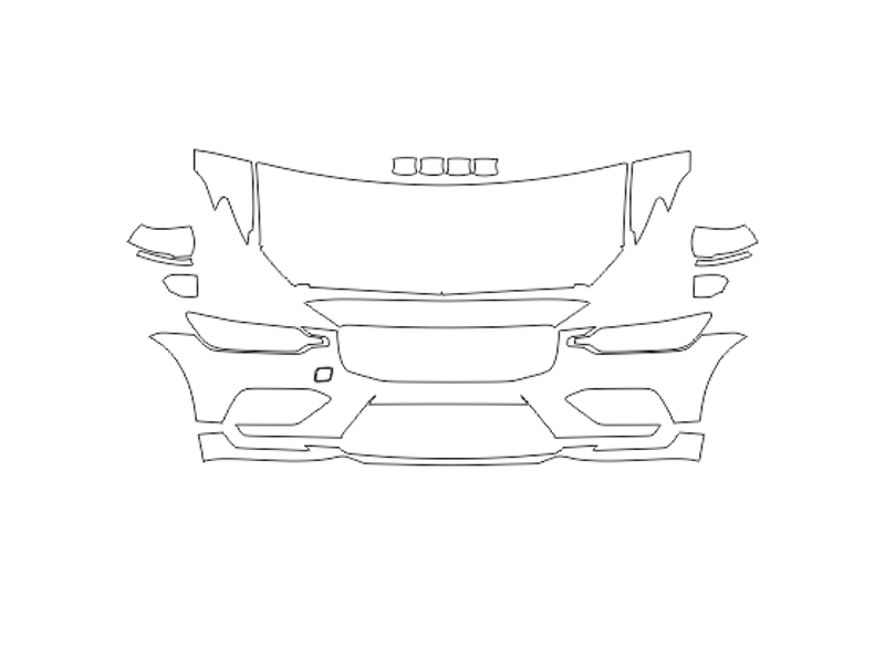 Formatki PPF do karoserii Volvo S60 (2019) Momentum – zestaw