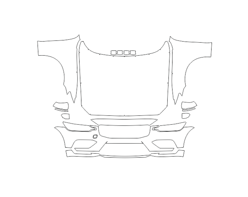 Formatki PPF do karoserii Volvo S60 (2019) Momentum – zestaw