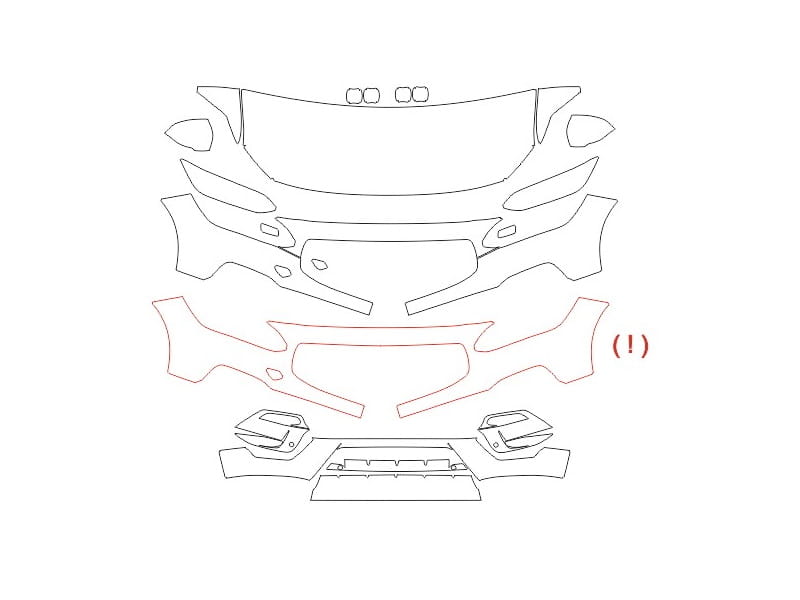 Formatki PPF do karoserii Volvo S90 (2017) R-Design – zestaw