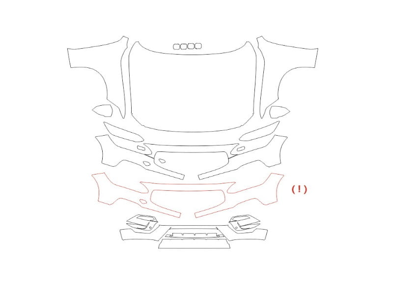 Formatki PPF do karoserii Volvo S90 (2017) R-Design – zestaw