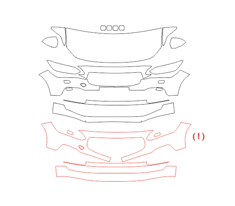 Formatki PPF do karoserii Volvo S90 (2020) – zestaw