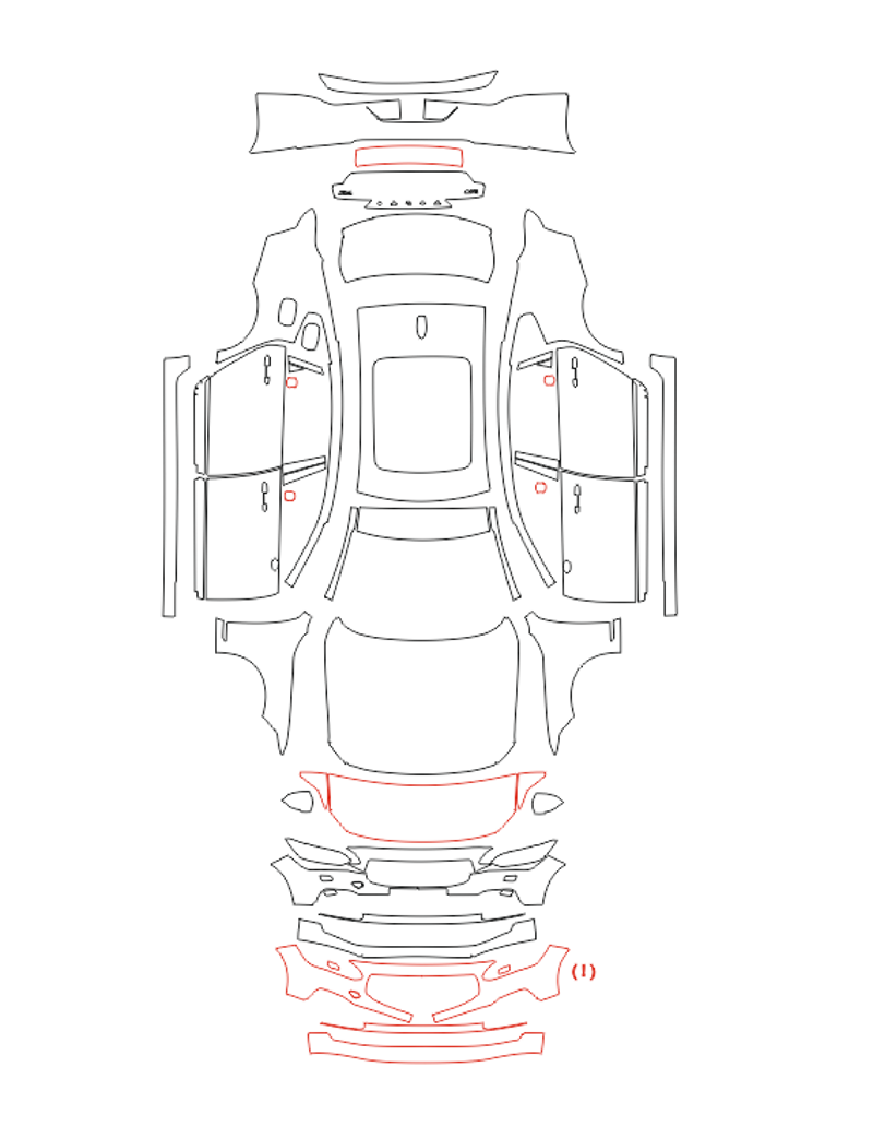 Formatki PPF do karoserii Volvo S90 (2020) – zestaw