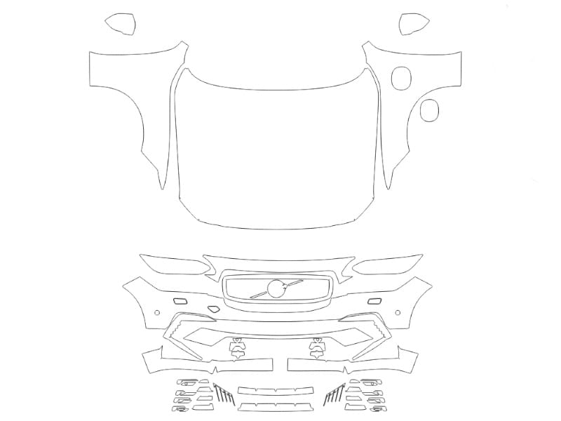 Formatki PPF do karoserii Volvo S90 (2021) R-Design – zestaw