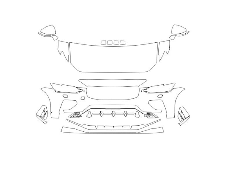 Formatki PPF do karoserii Volvo V60 (2018) R-Design – zestaw