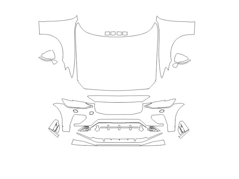 Formatki PPF do karoserii Volvo V60 (2018) R-Design – zestaw