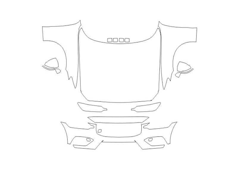 Formatki PPF do karoserii Volvo V60 (2019) Cross Country – zestaw