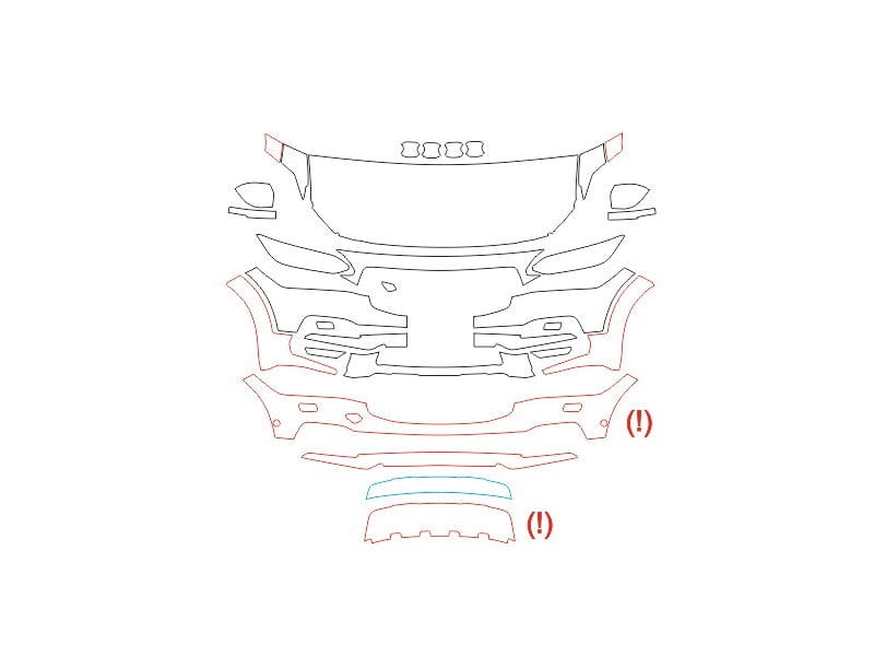 Formatki PPF do karoserii Volvo V90 (2017) Cross Country – zestaw