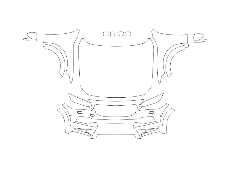 Formatki PPF do karoserii Volvo V90 (2022) Cross Country – zestaw