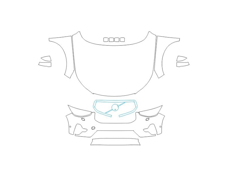 Formatki PPF do karoserii Volvo XC40 (2022) R-Design – zestaw