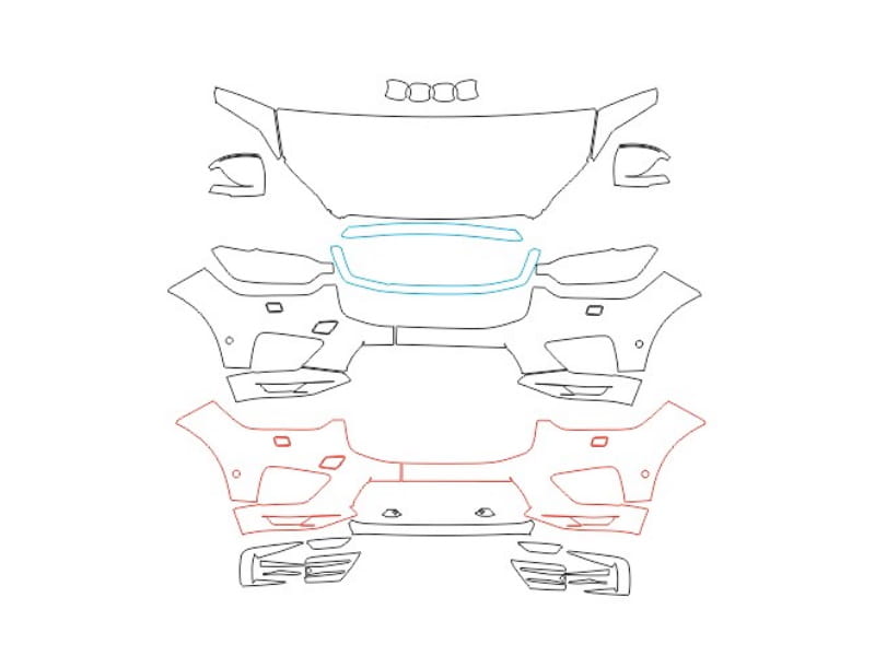 Formatki PPF do karoserii Volvo XC60 (2017) R-Design – zestaw