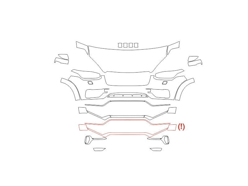 Formatki PPF do karoserii Volvo XC90 (2015) R-Design – zestaw