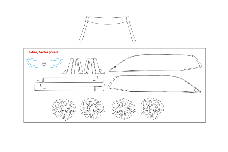 Formatki PPF do karoserii Volvo XC90 (2020) Recharge – zestaw