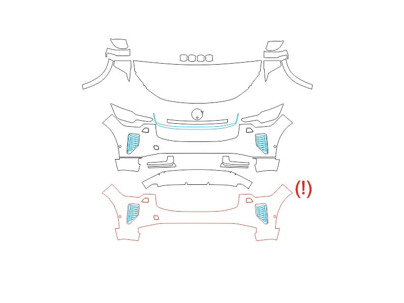 Formatki PPF do karoserii Volvo XC90 (2024) – zestaw