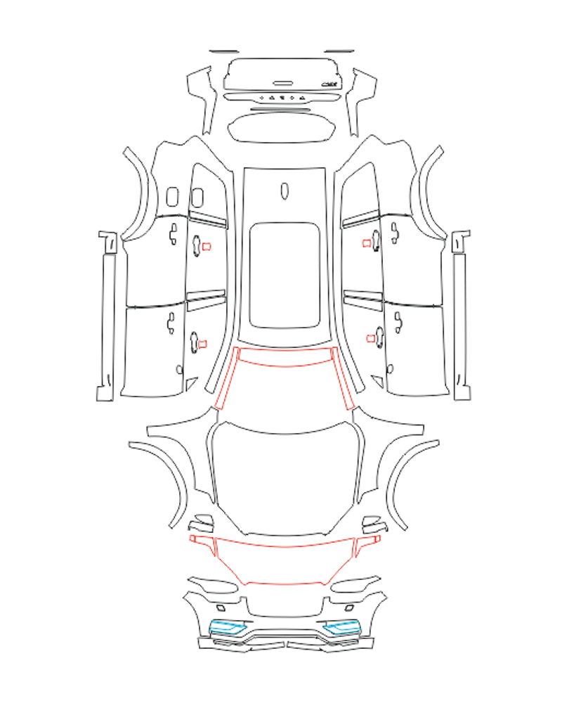Formatki PPF do karoserii Volvo XC90 inscription (2020) – zestaw