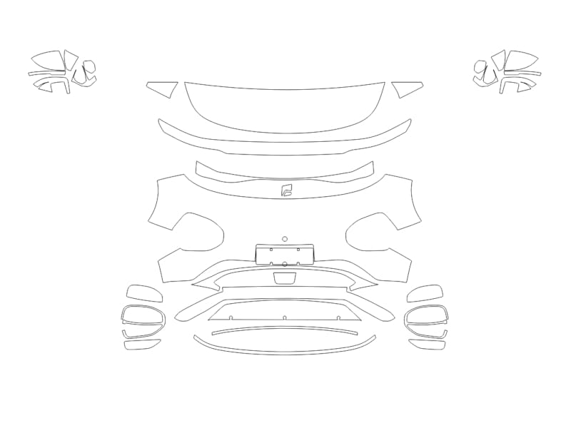 Formatki PPF do karoserii Wuling Cloud EV (2025) – zestaw