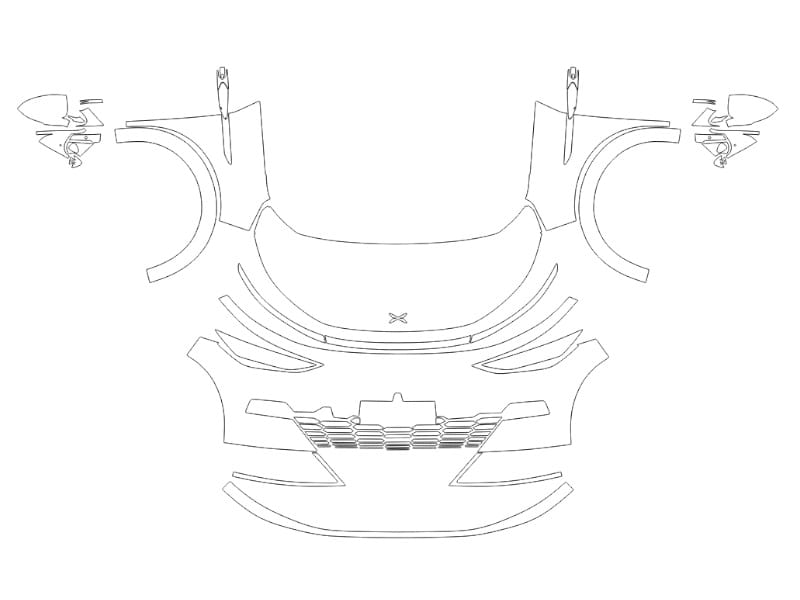 Formatki PPF do karoserii Xpeng X9 (2024) – zestaw