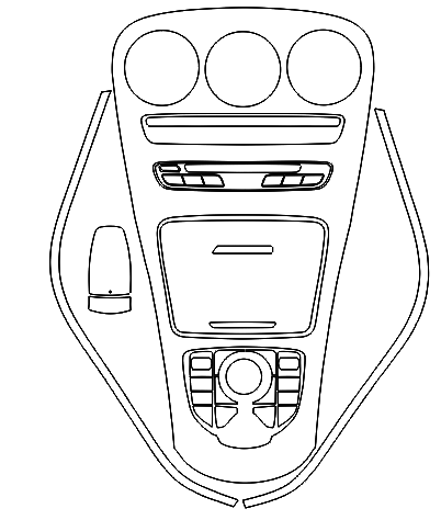 MERCEDES GLC 2018 KOKPIT FOLIA PPF